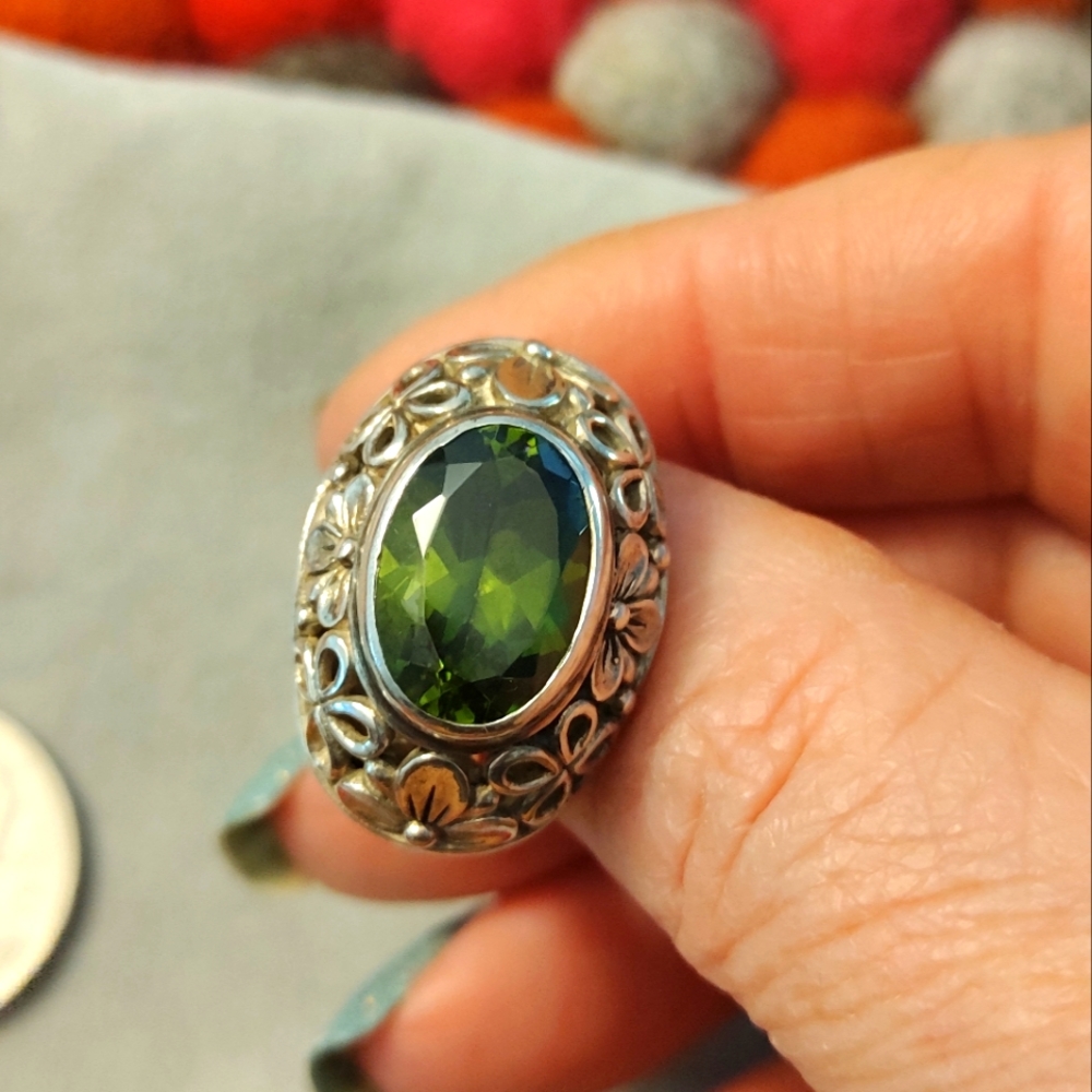Green Topaz Ring